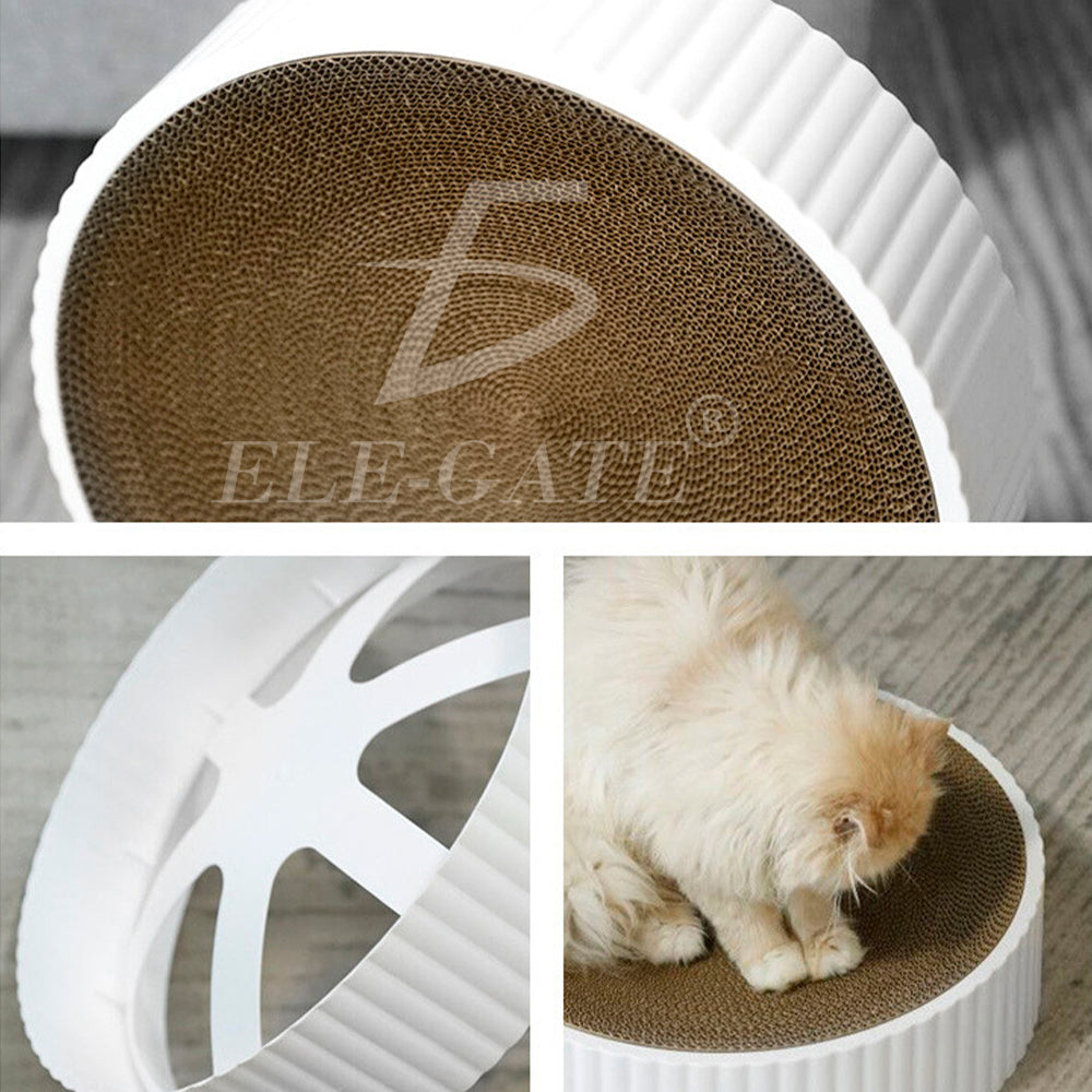 Rascador circular de cartón para gatos Yumkapet — foto del producto (4 de 5)