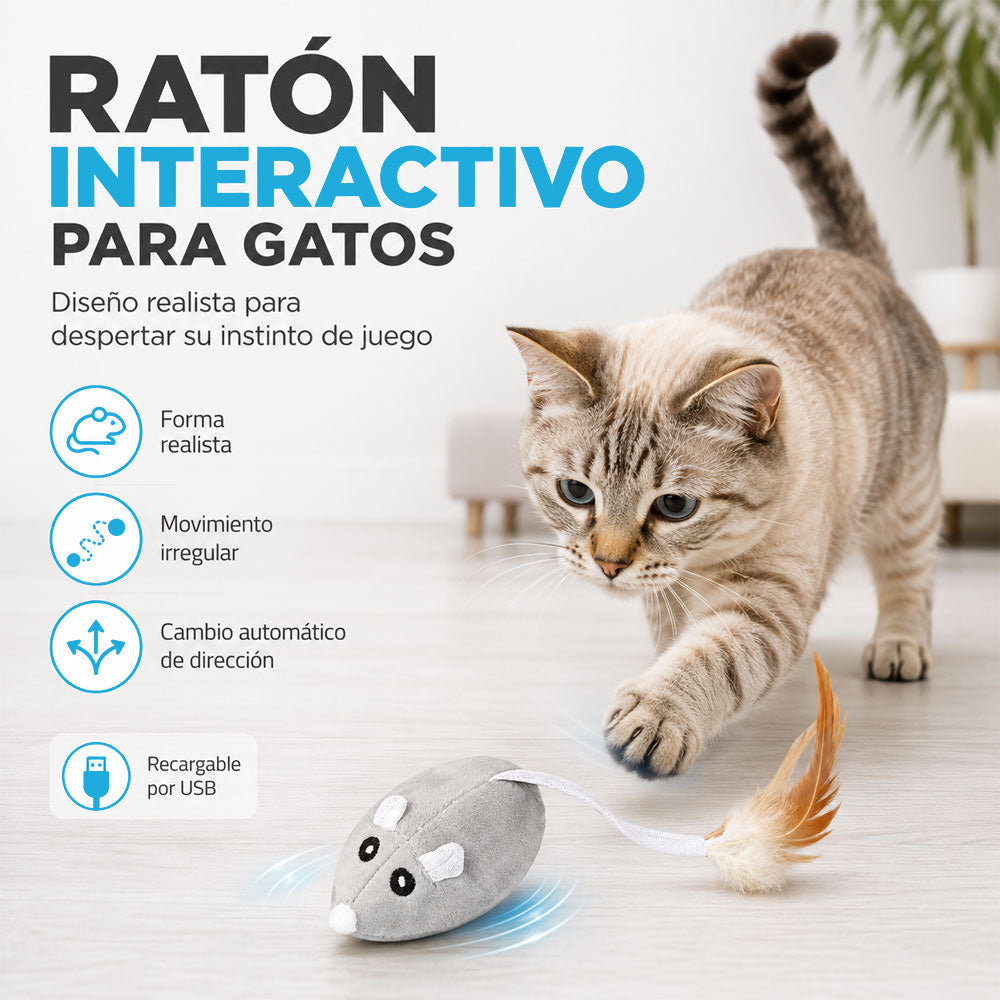 Ratón interactivo recargable por USB para gato Yumkapet — foto del producto (2 de 4)