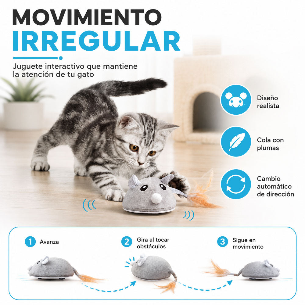 Ratón interactivo recargable por USB para gato Yumkapet — foto del producto (3 de 4)