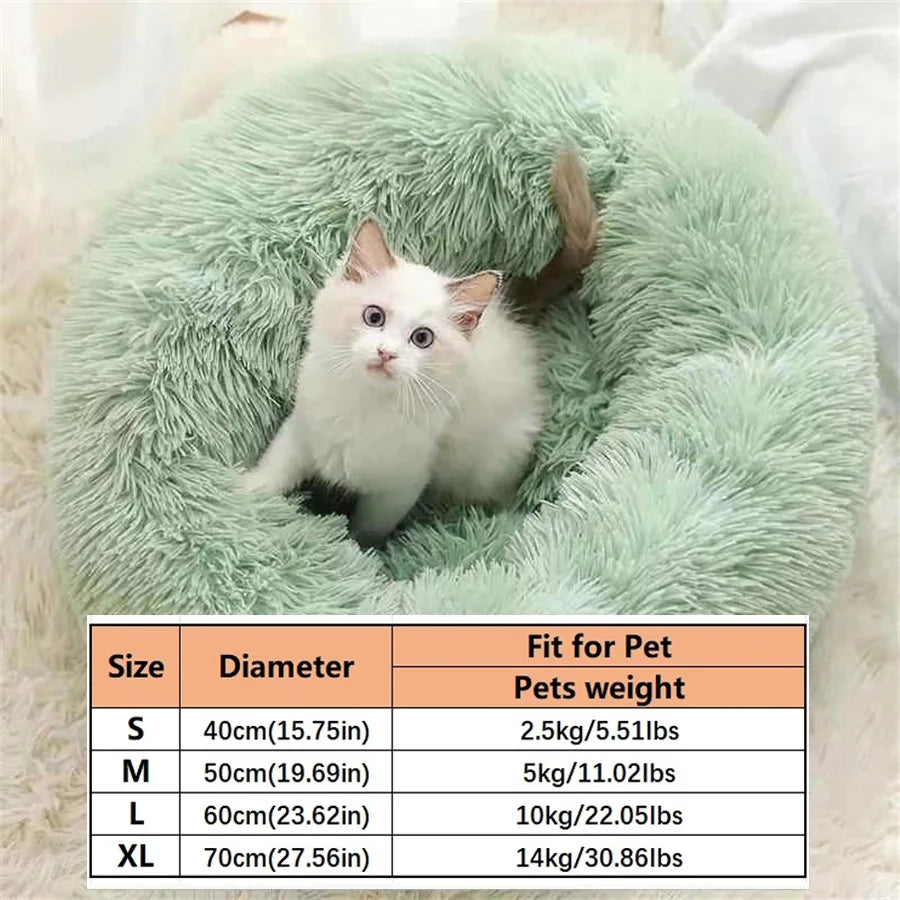Cama tipo donut antiestrés lavable para perros y gatos Yumkapet - imagen 9