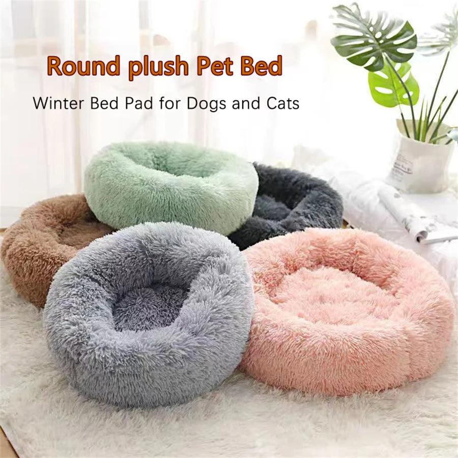 Cama tipo donut antiestrés lavable para perros y gatos Yumkapet - imagen 6