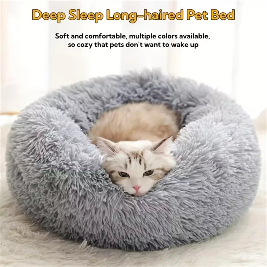 Cama tipo donut antiestrés lavable para perros y gatos Yumkapet - imagen 2