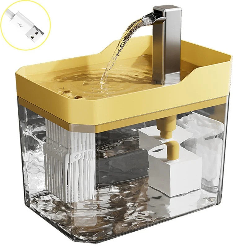 Fuente de agua automática para gatos y perros con filtro (2 L, USB) — imagen 1 de 8
