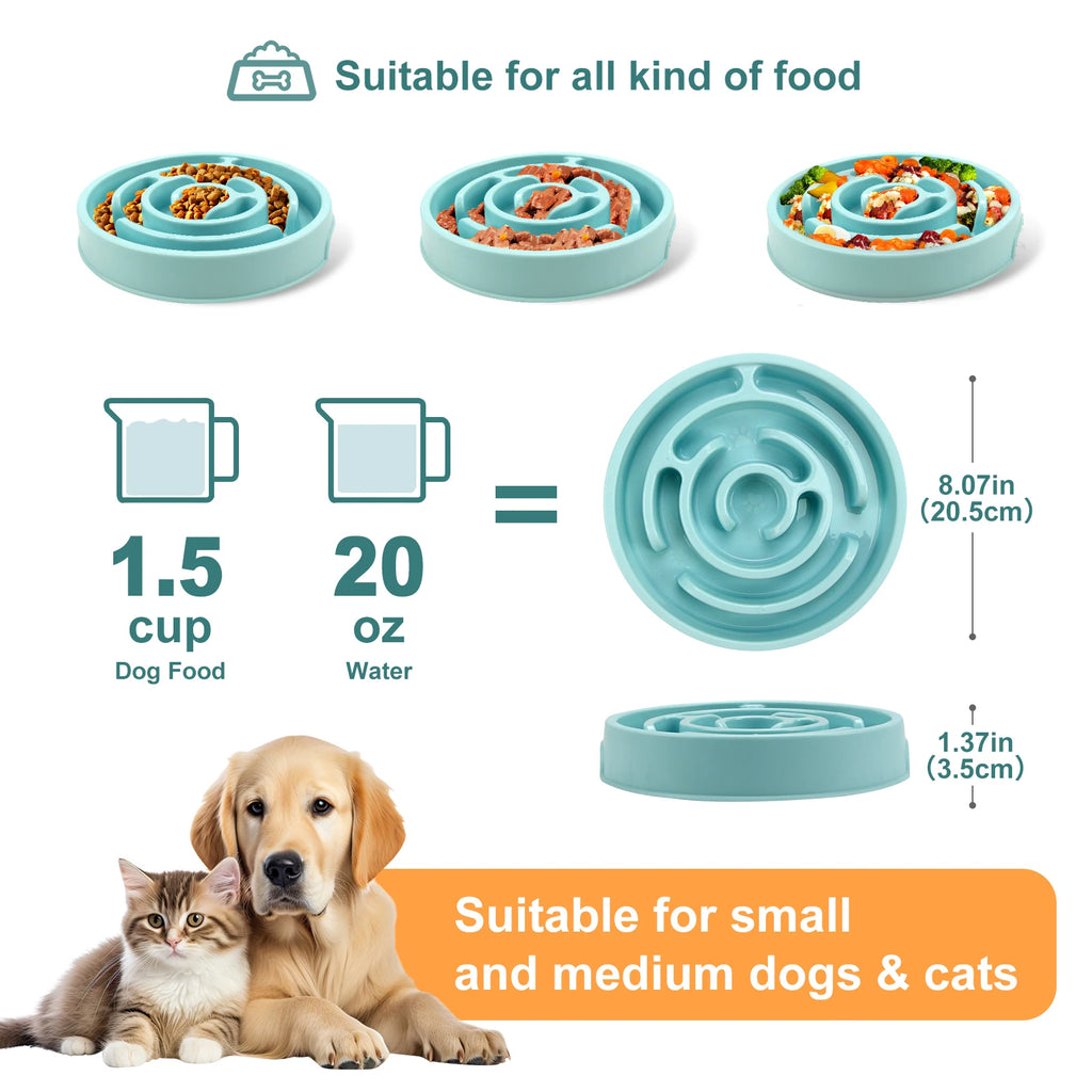 Plato de alimentación lenta antiansiedad para perro — imagen 5