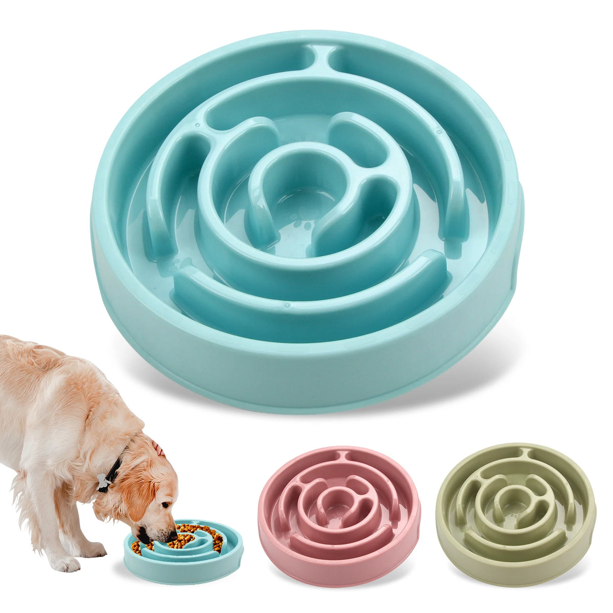 Plato de alimentación lenta antiansiedad para perro — imagen 1