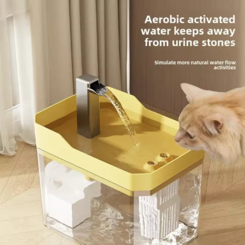 Fuente de agua automática para gatos y perros con filtro (2 L, USB) — imagen 2 de 8