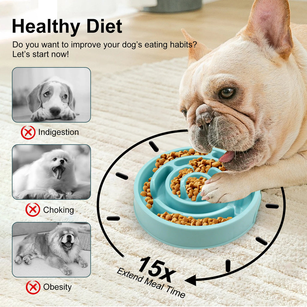 Plato de alimentación lenta antiansiedad para perro — imagen 2